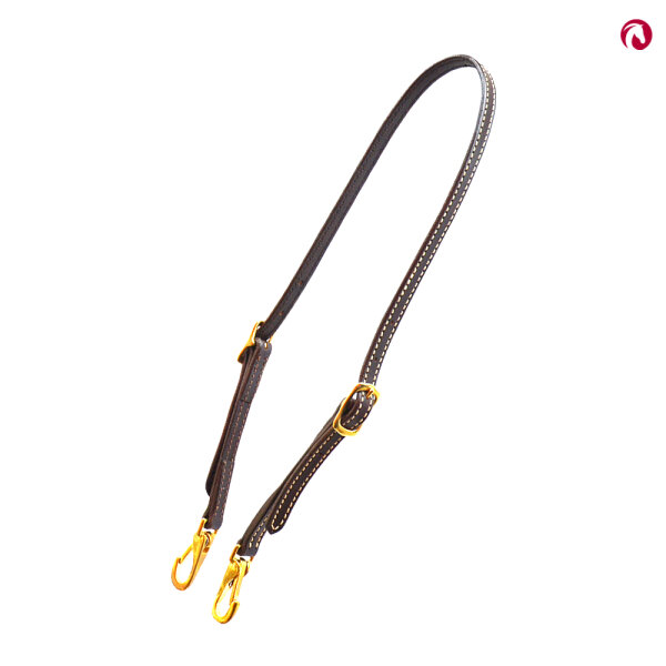 Bithänger, Semizaum "Bocana" moccafarben mit Karabiner