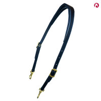 Bithänger, Semizaum "Baraya" anatomisch, schwarzes Leder mit Karabiner