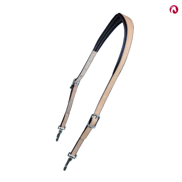 Bithänger, Semizaum "Baraya" anatomisch, natur Leder mit Karabiner