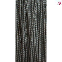 Bithänger, Semizaum "Bocana" schwarzes Leder mit Karabiner silberfarben (vernickelt),anthrazit