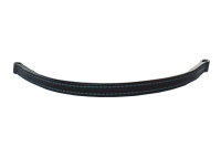 Stirnband "Delfa" schwarzes Leder türkis