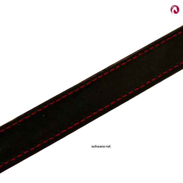 Kolumbianisches Bosal "Batalla" breit, schwarz messing,rot