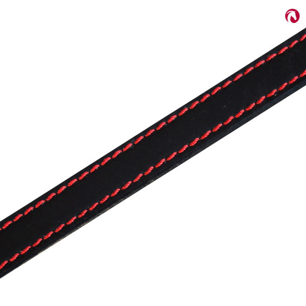 Kolumbianisches Bosal "Batalla" breit, schwarz silberfarben (vernickelt),rot