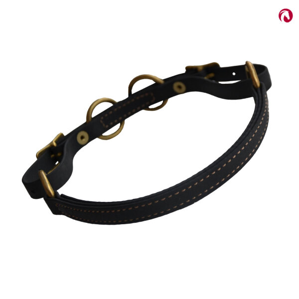 Kolumbianisches Bosal und Barbada schwarz -  goldbraun