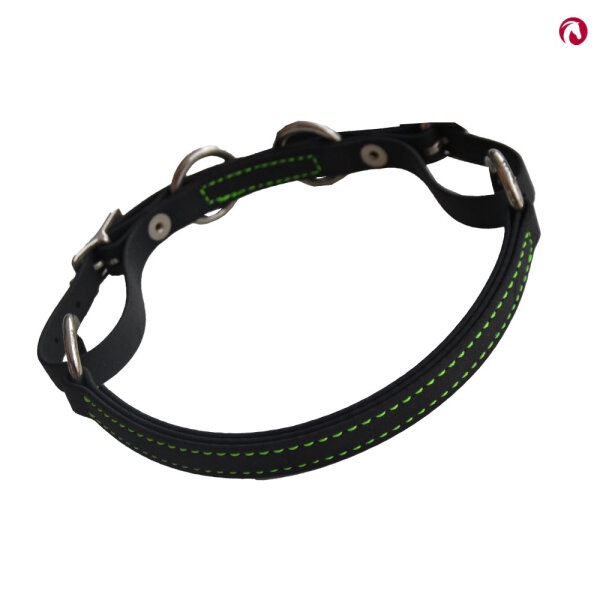 Kolumbianisches Bosal und Barbada schwarz - neongrün